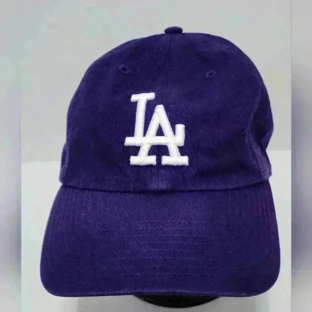 LA Dodgers 47 Brand Clean Up Hat Purple Adjustable Strapback Cap